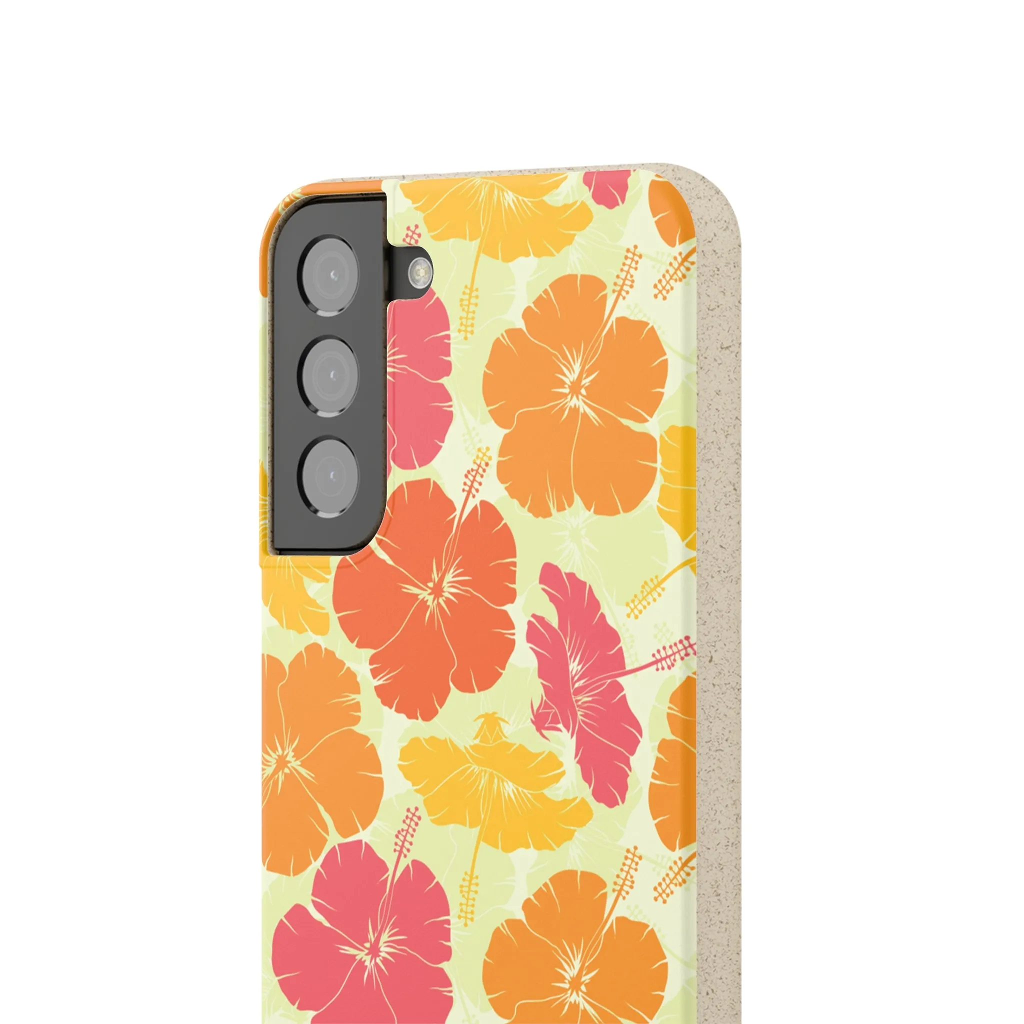 Biodegradable Cell Phone Case - Vintage Hibiscus