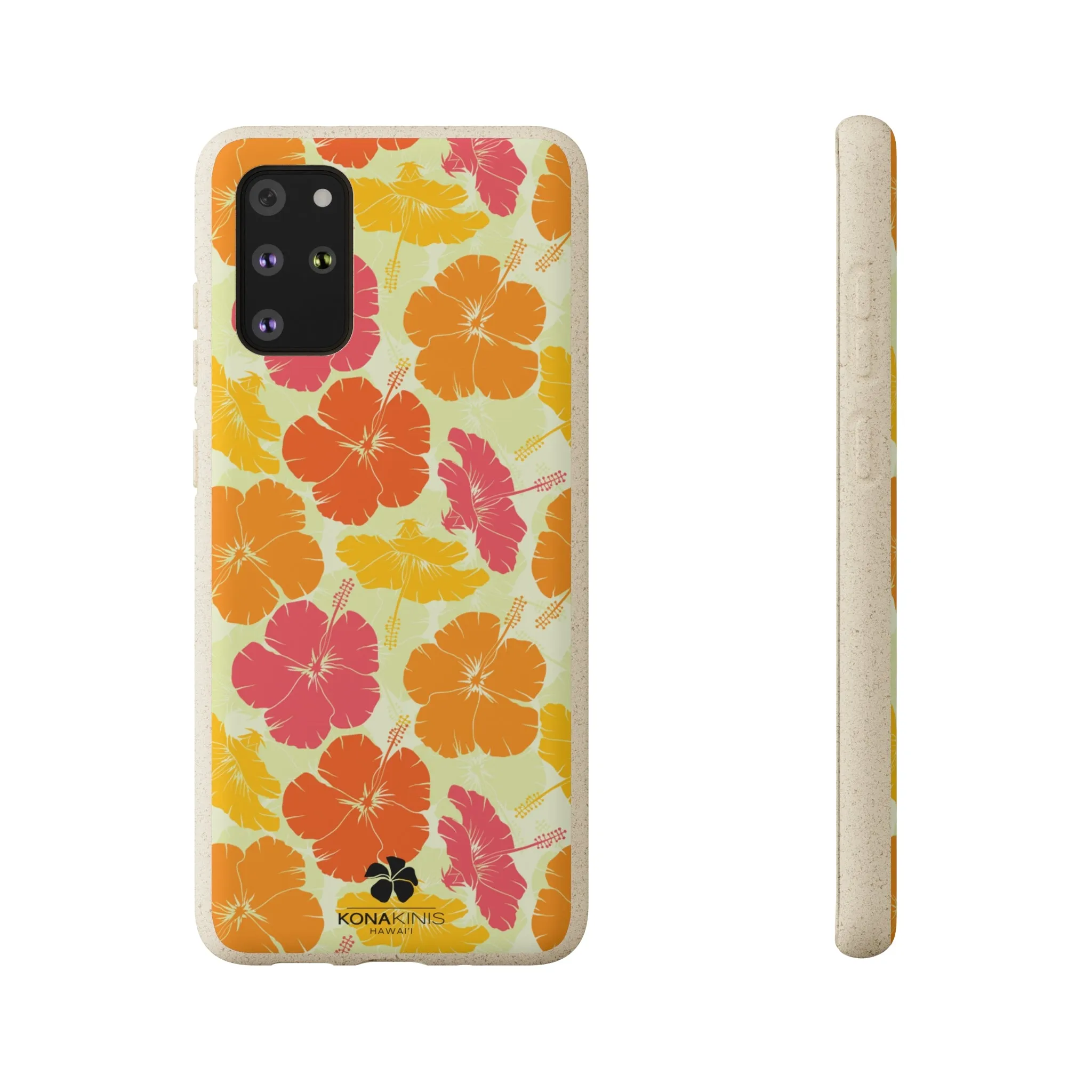 Biodegradable Cell Phone Case - Vintage Hibiscus