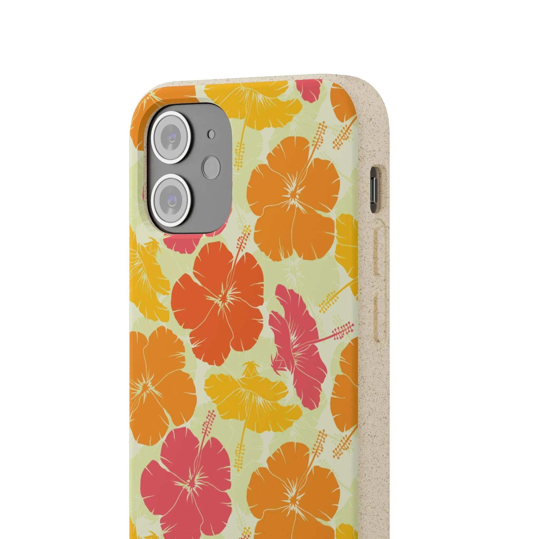 Biodegradable Cell Phone Case - Vintage Hibiscus
