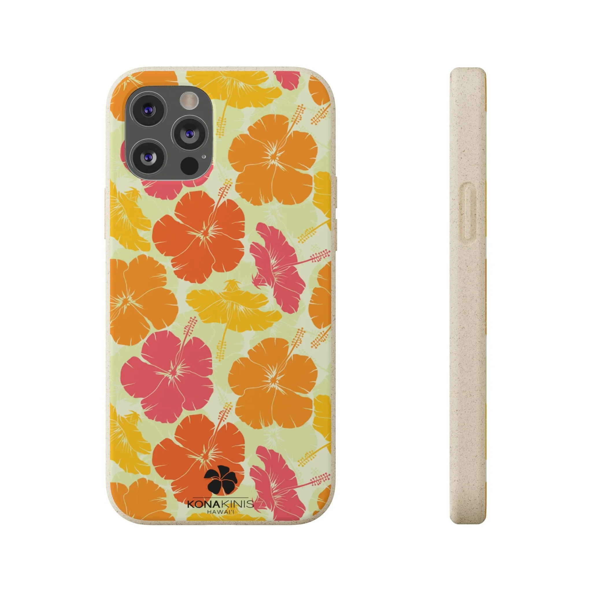 Biodegradable Cell Phone Case - Vintage Hibiscus