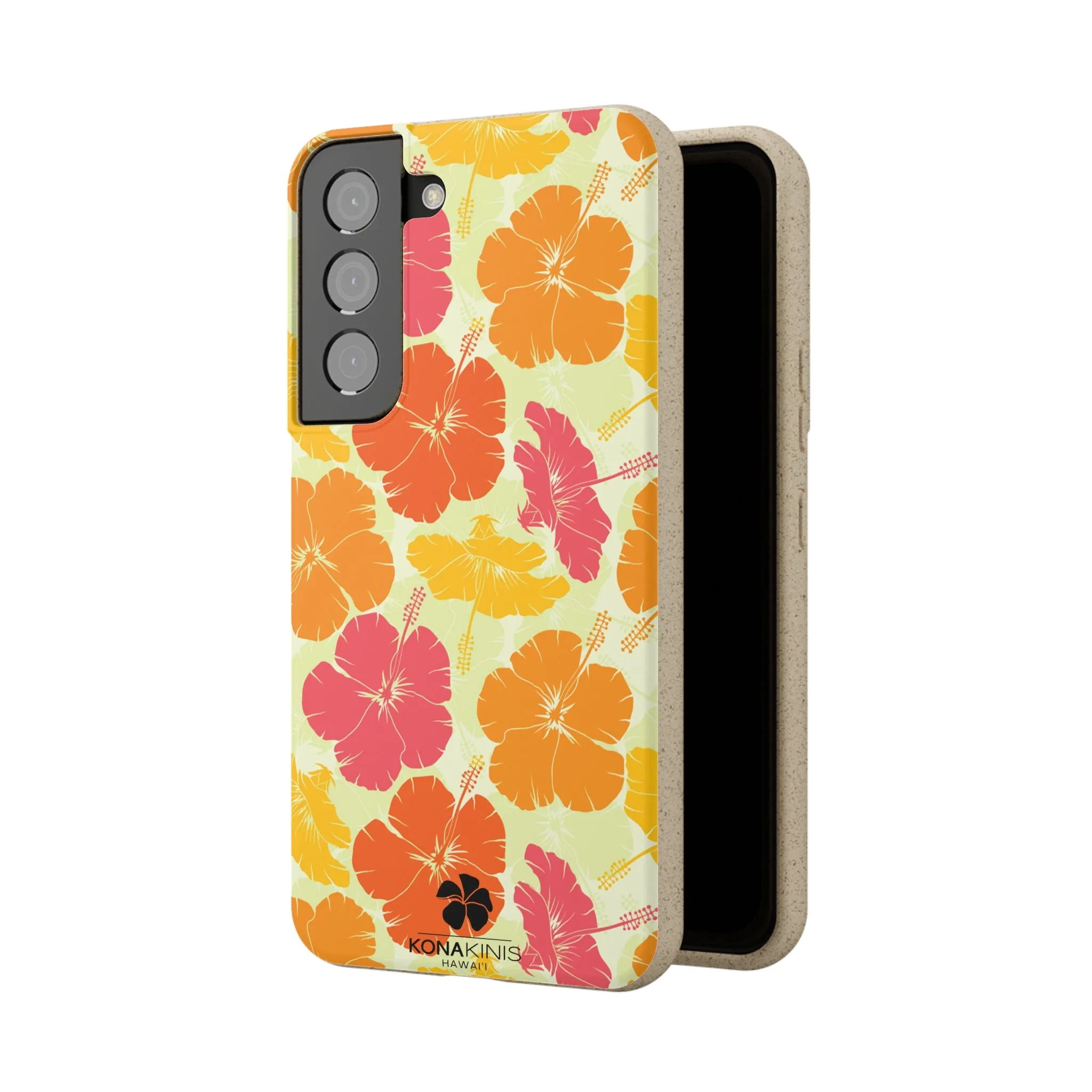 Biodegradable Cell Phone Case - Vintage Hibiscus