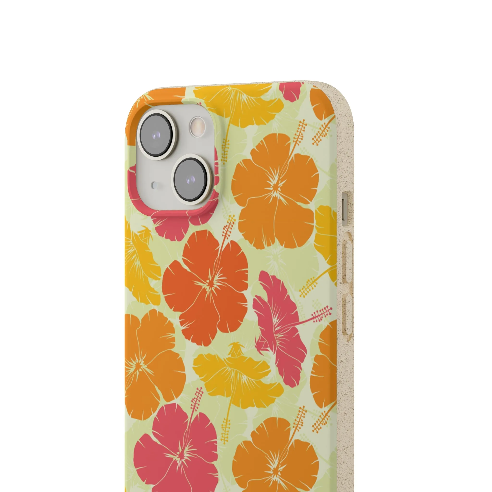 Biodegradable Cell Phone Case - Vintage Hibiscus