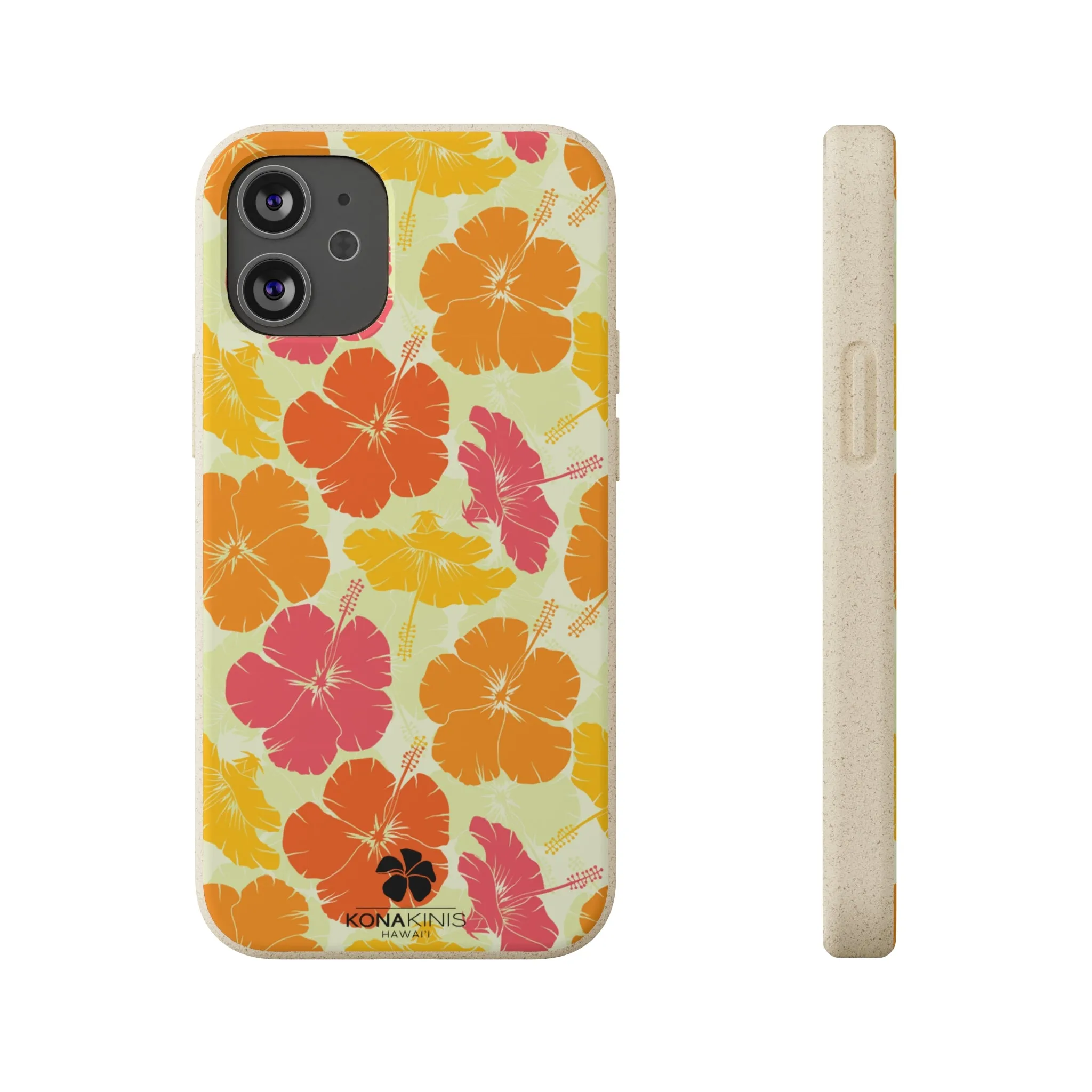 Biodegradable Cell Phone Case - Vintage Hibiscus