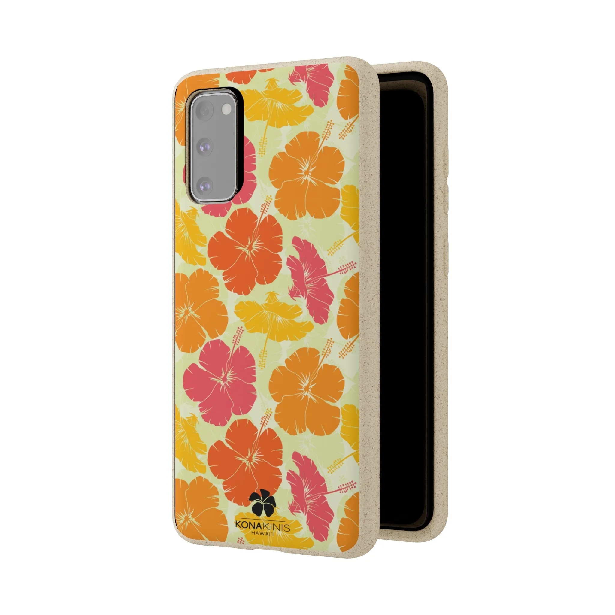 Biodegradable Cell Phone Case - Vintage Hibiscus