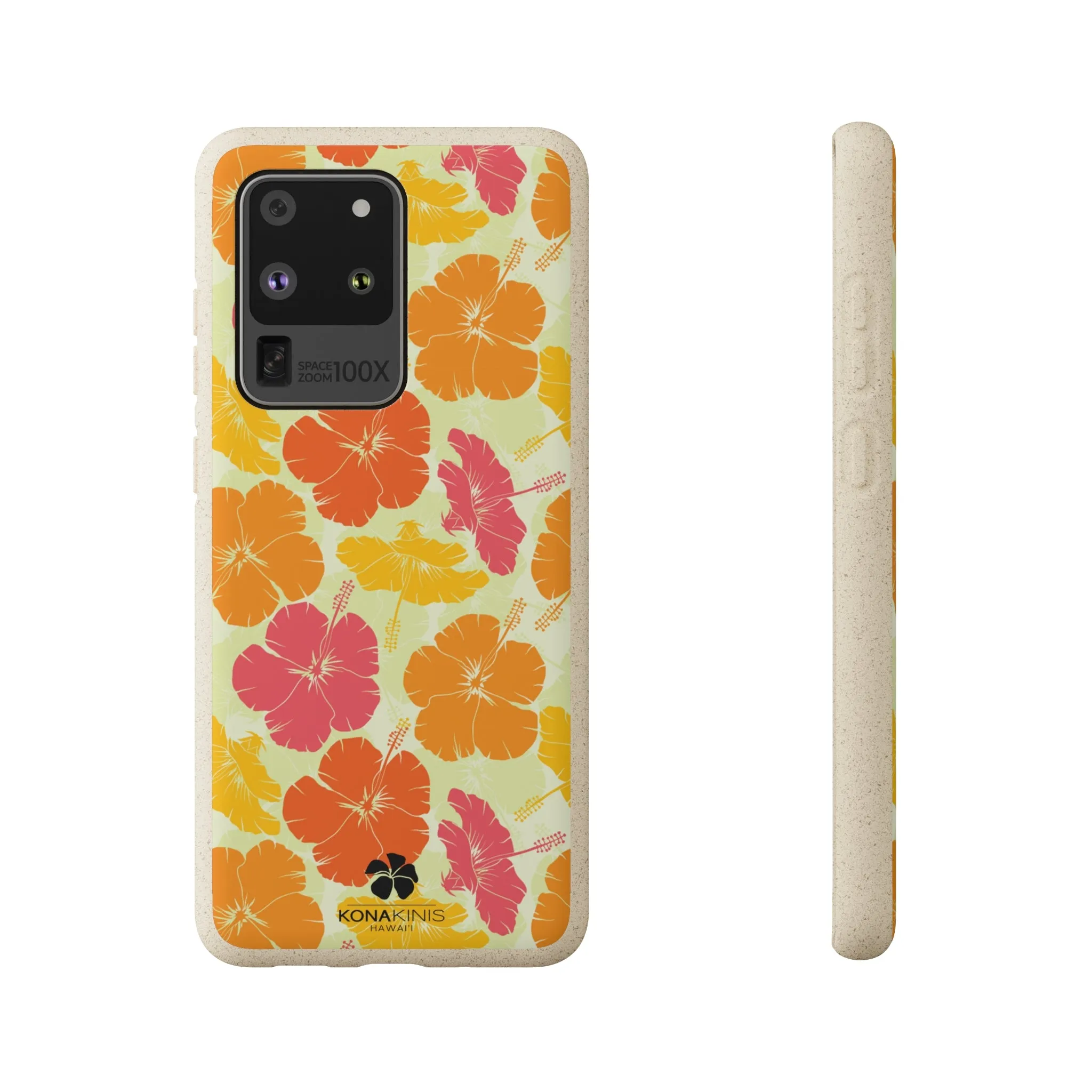 Biodegradable Cell Phone Case - Vintage Hibiscus