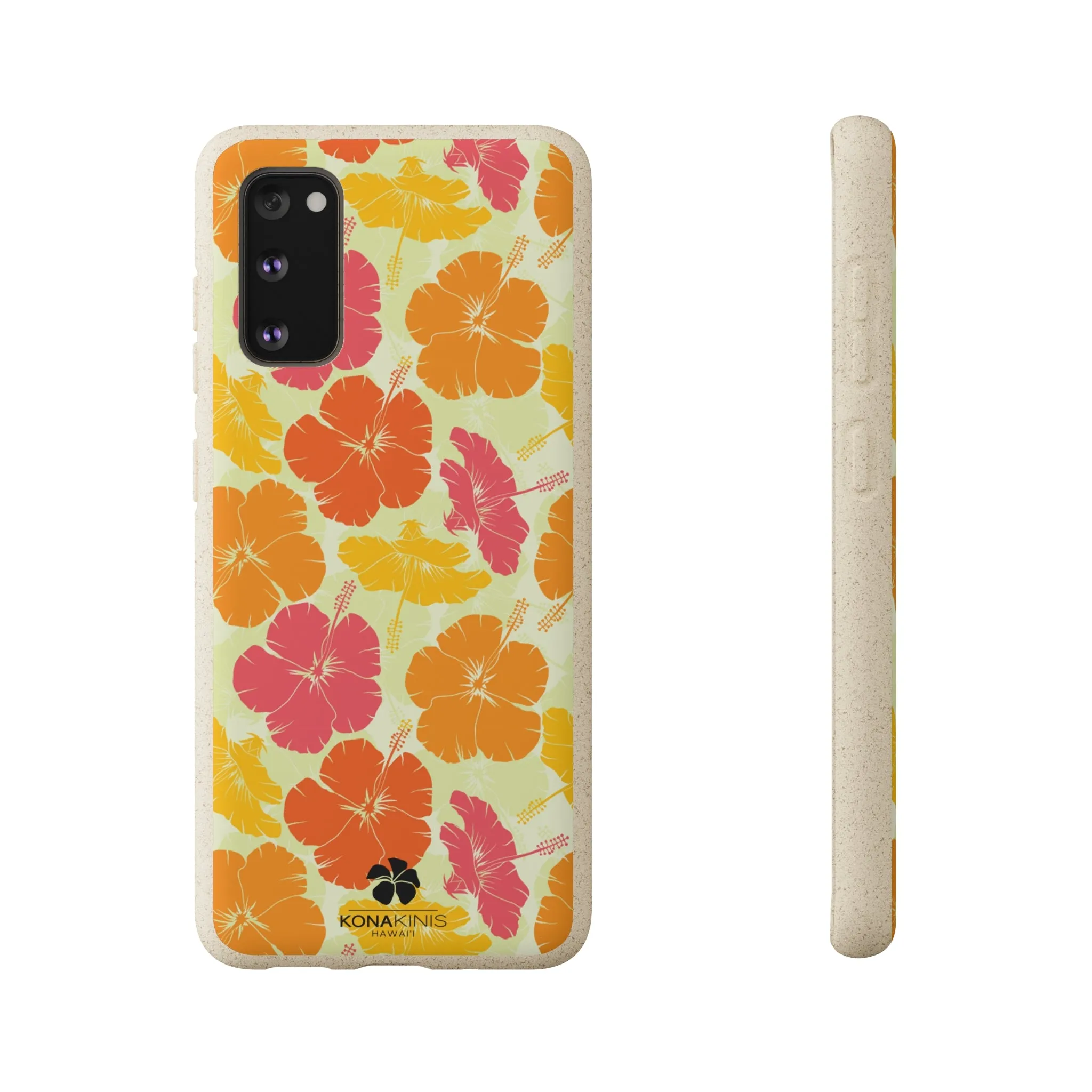 Biodegradable Cell Phone Case - Vintage Hibiscus
