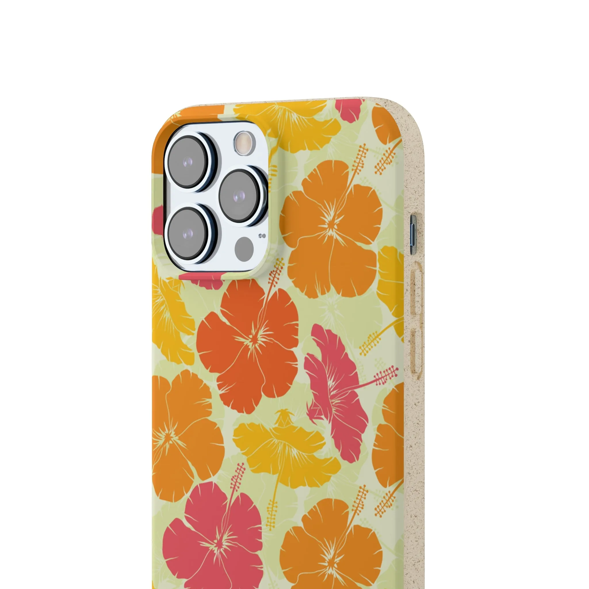 Biodegradable Cell Phone Case - Vintage Hibiscus