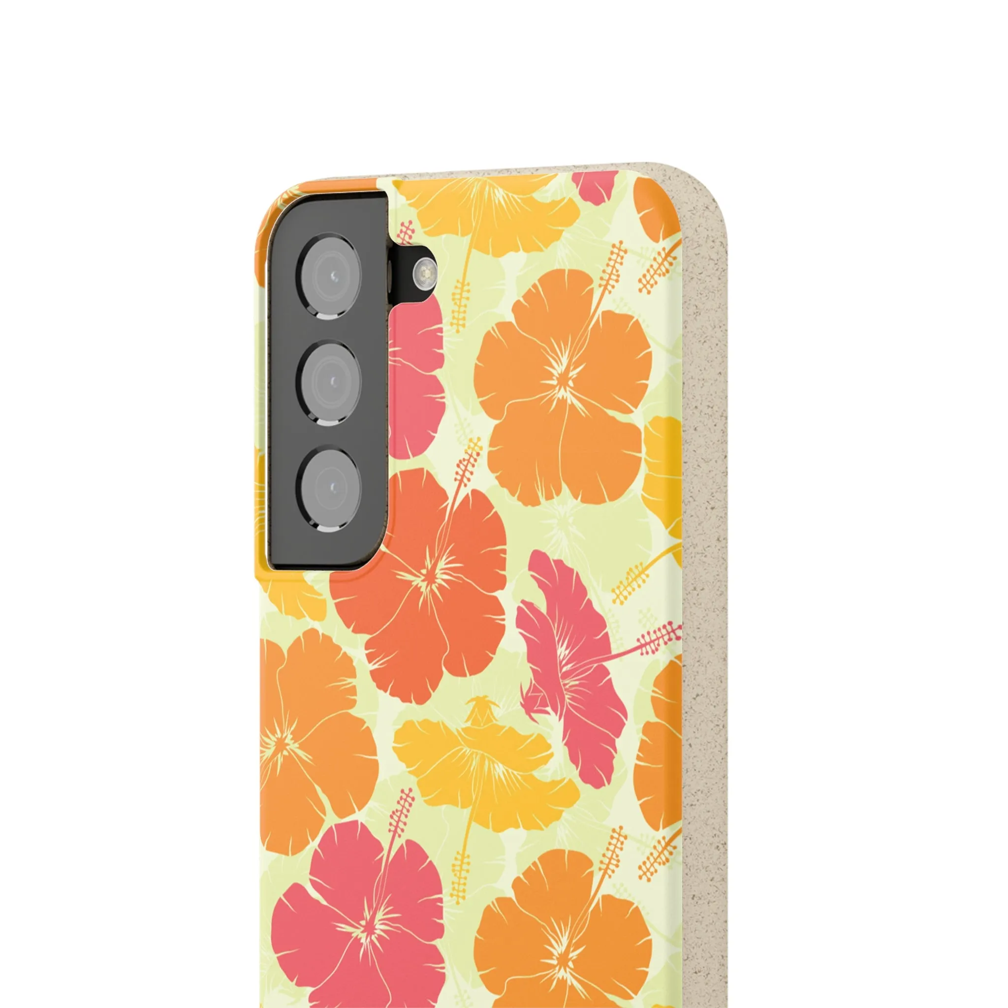 Biodegradable Cell Phone Case - Vintage Hibiscus