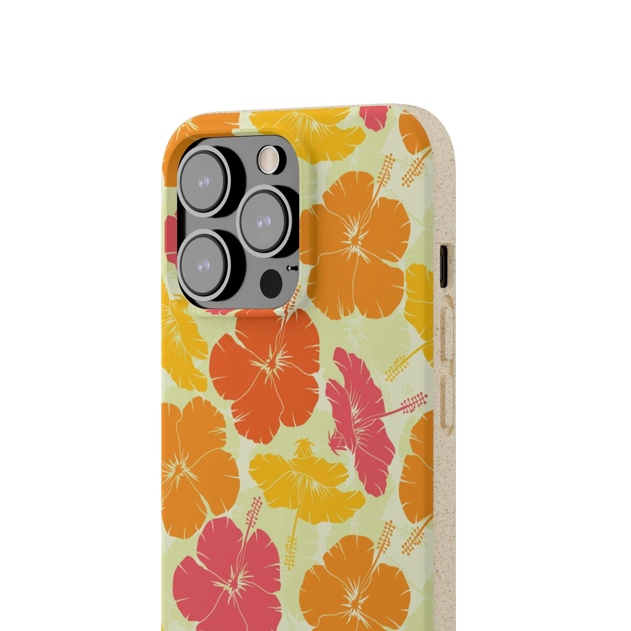 Biodegradable Cell Phone Case - Vintage Hibiscus