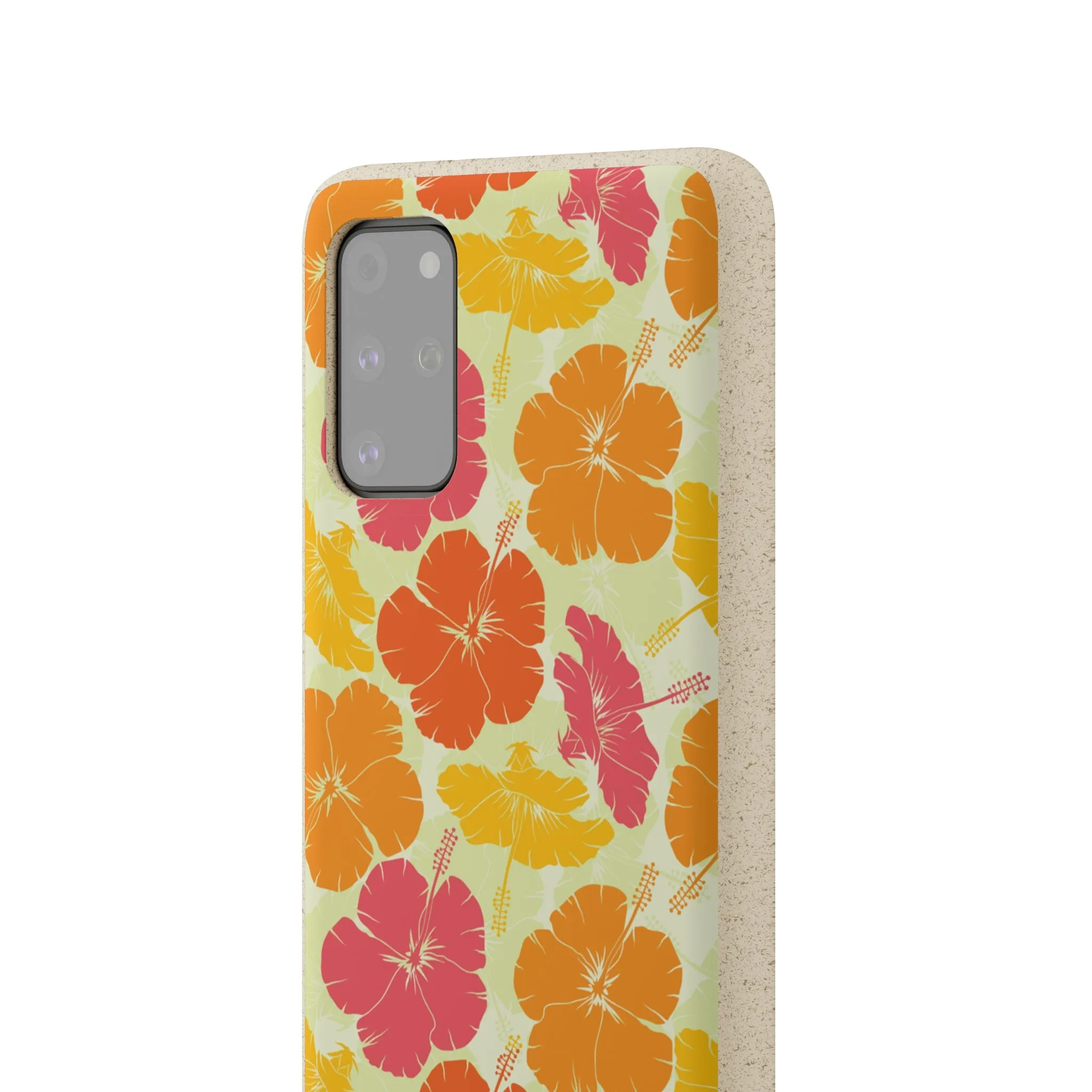 Biodegradable Cell Phone Case - Vintage Hibiscus