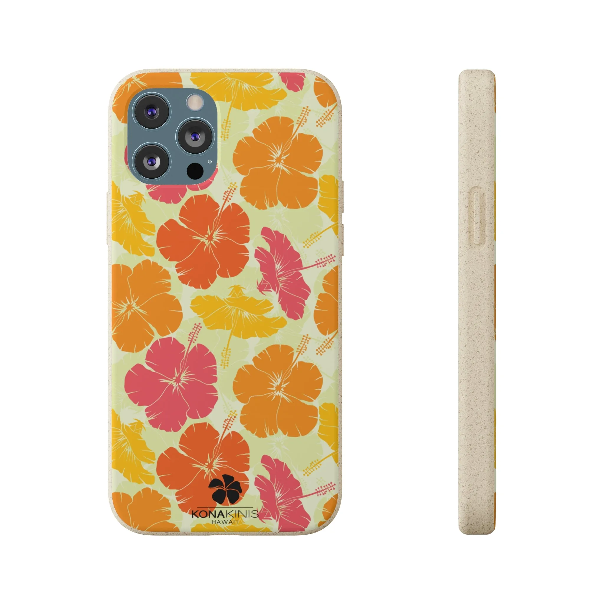 Biodegradable Cell Phone Case - Vintage Hibiscus