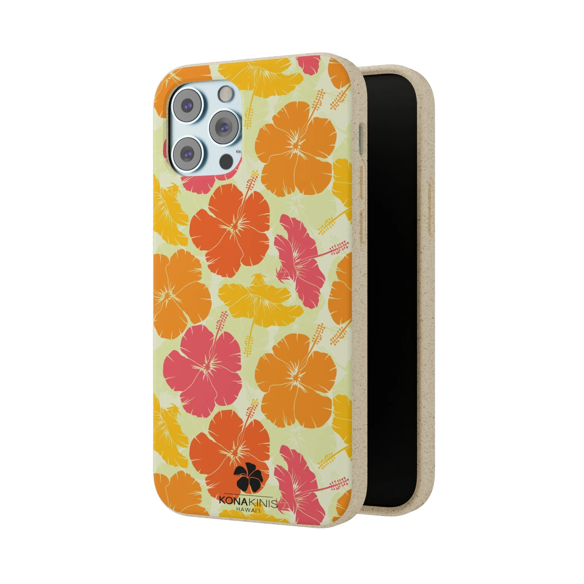 Biodegradable Cell Phone Case - Vintage Hibiscus