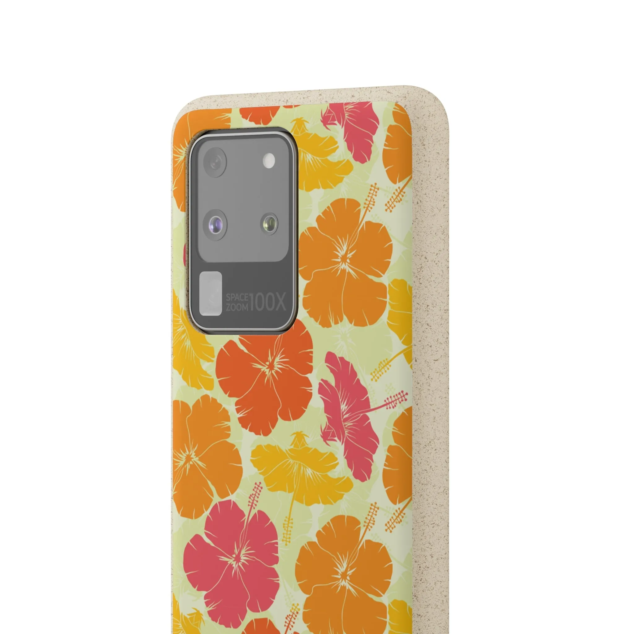 Biodegradable Cell Phone Case - Vintage Hibiscus