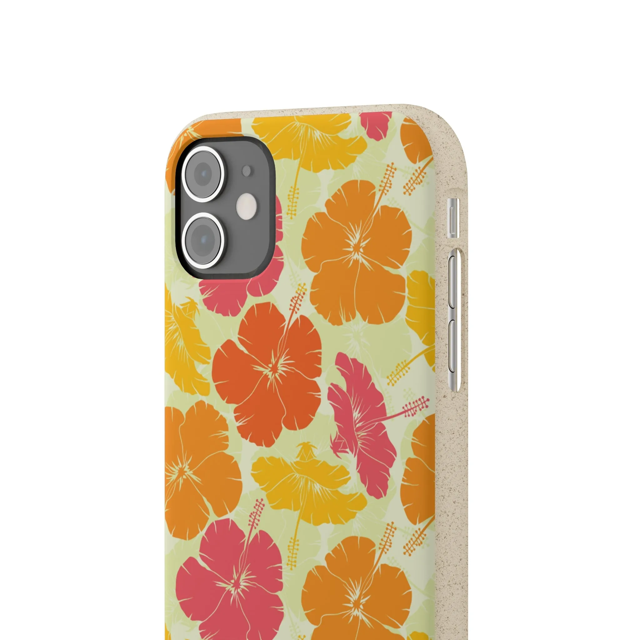 Biodegradable Cell Phone Case - Vintage Hibiscus