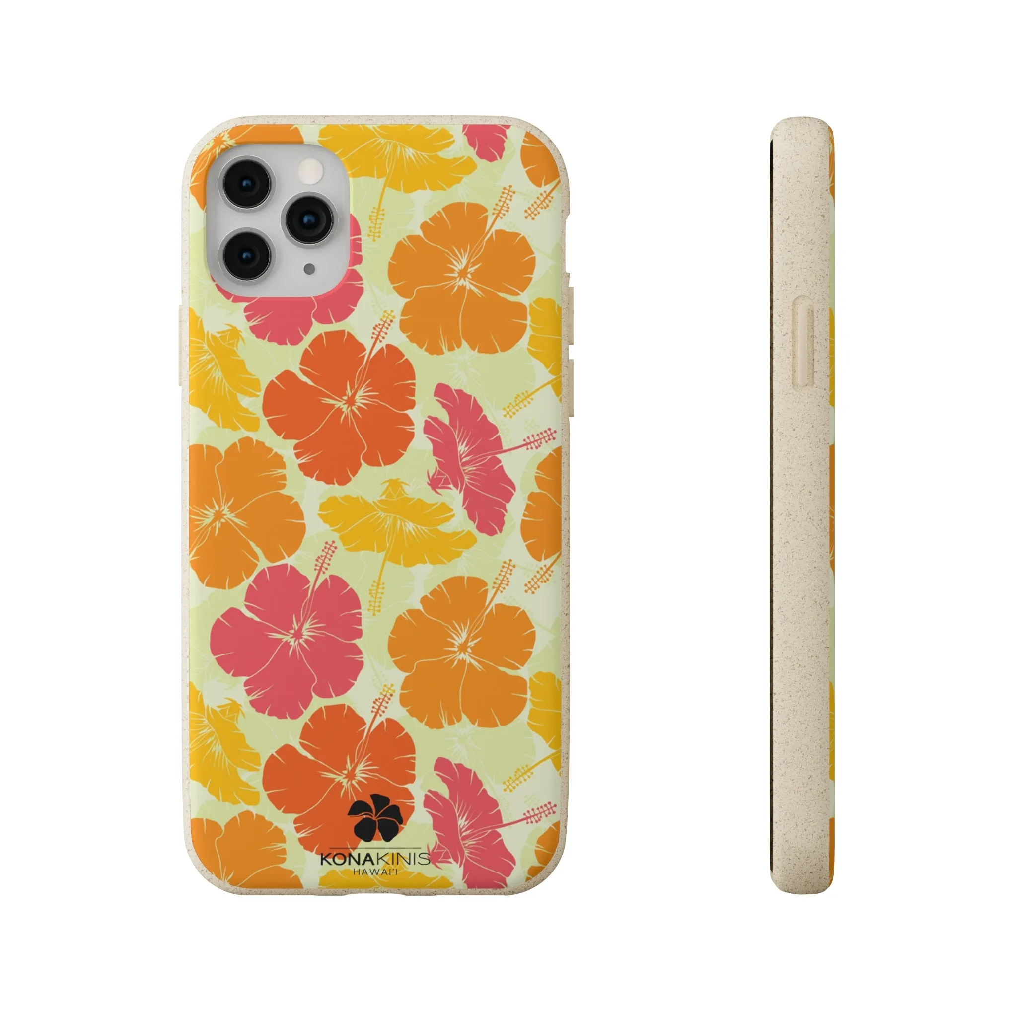 Biodegradable Cell Phone Case - Vintage Hibiscus