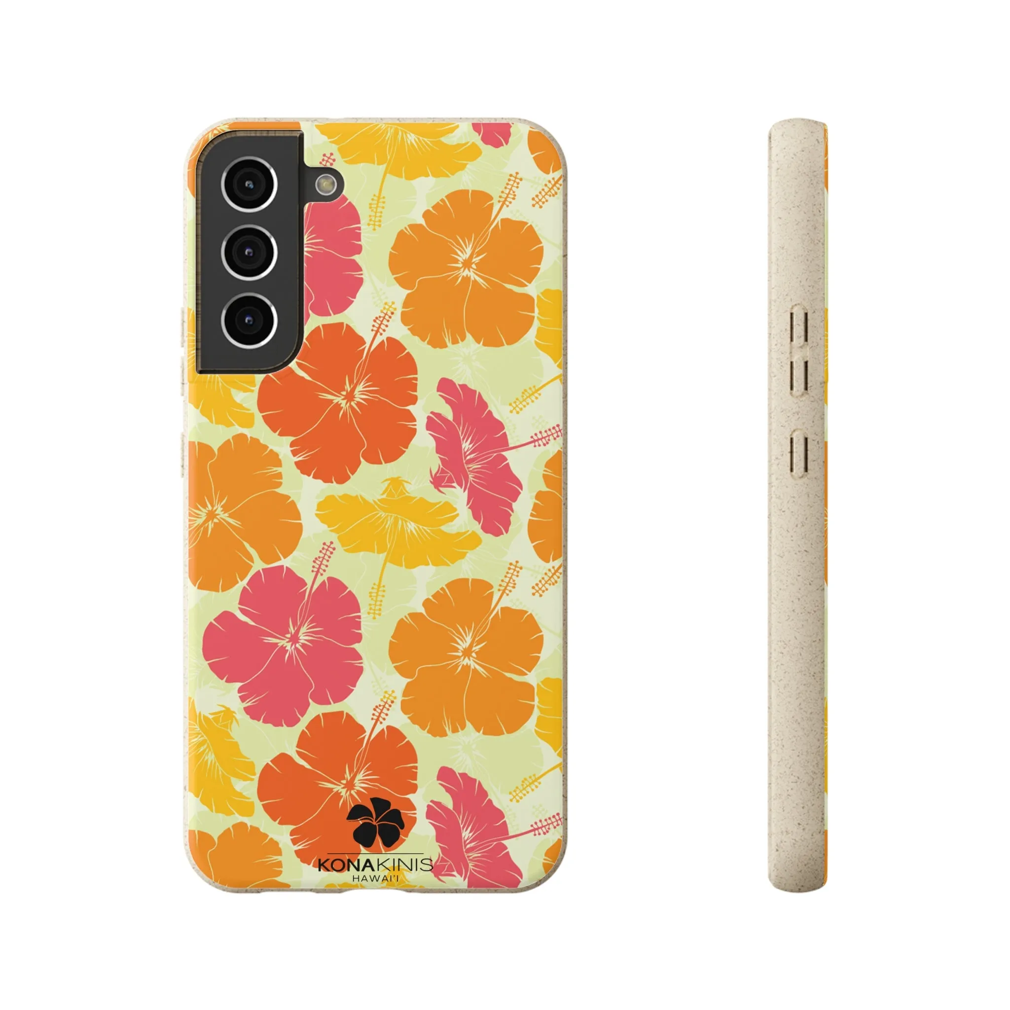 Biodegradable Cell Phone Case - Vintage Hibiscus