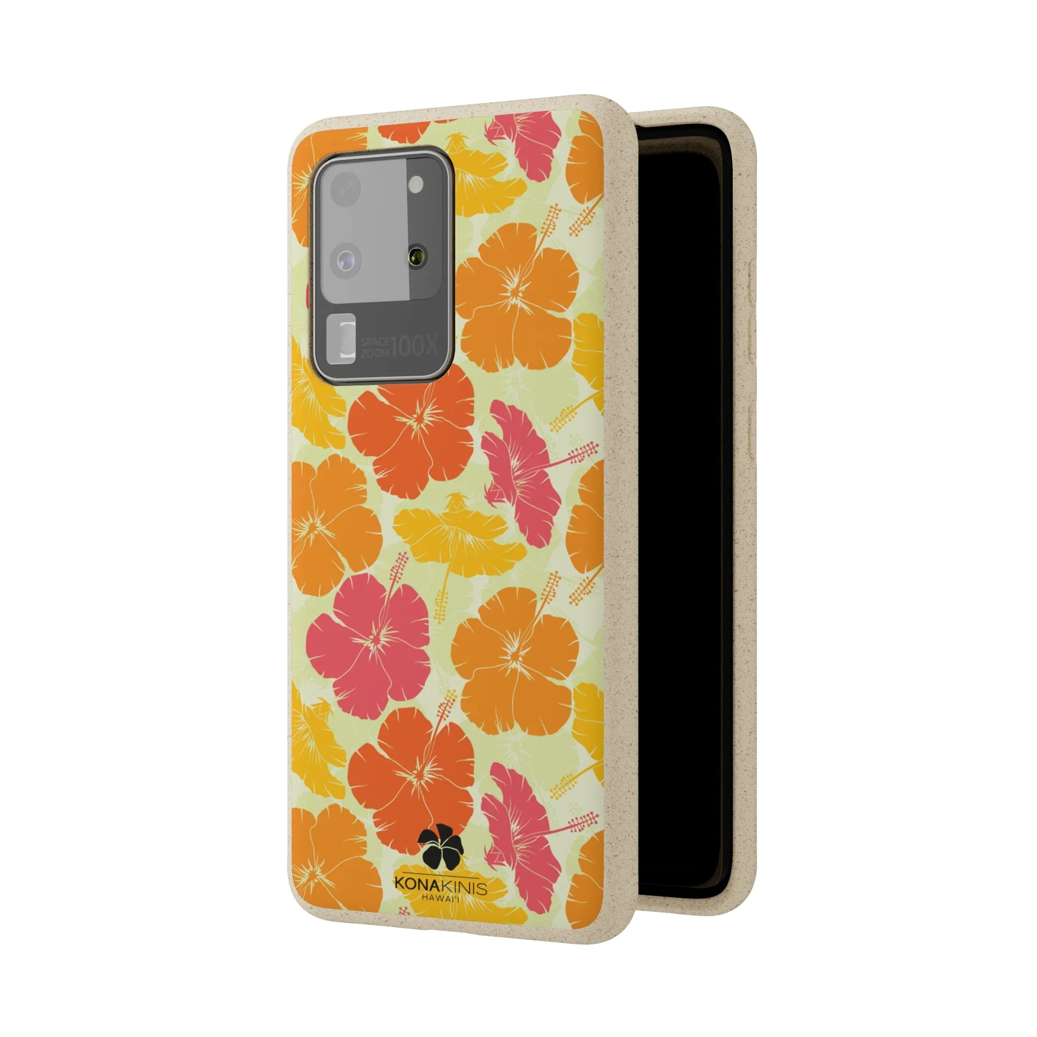 Biodegradable Cell Phone Case - Vintage Hibiscus