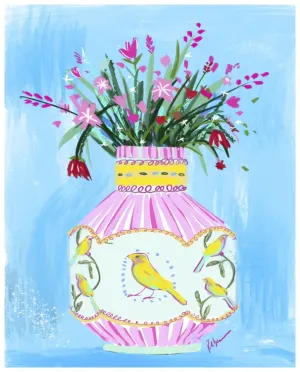 BIRD VASE - Art Print