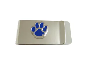 Blue Animal Paw Pendant Money Clip