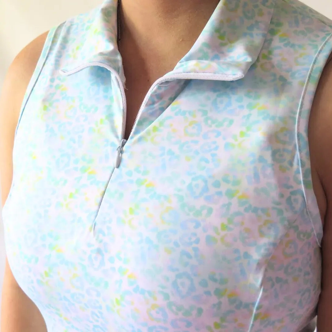 Blue Cheetah Golf Dress