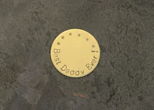 Bronze Golf Ball Marker stamped with Best Dad by Par