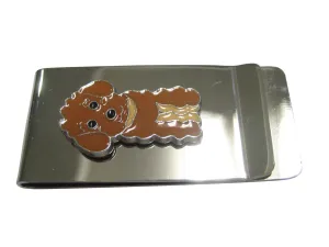 Brown Toned Poodle Dog Money Clip