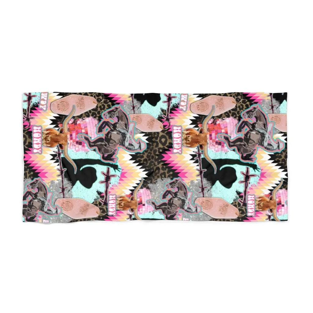 Buck Em Cowgirl Beach Towel