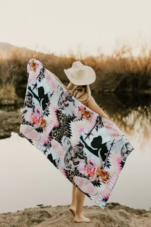 Buck Em Cowgirl Beach Towel