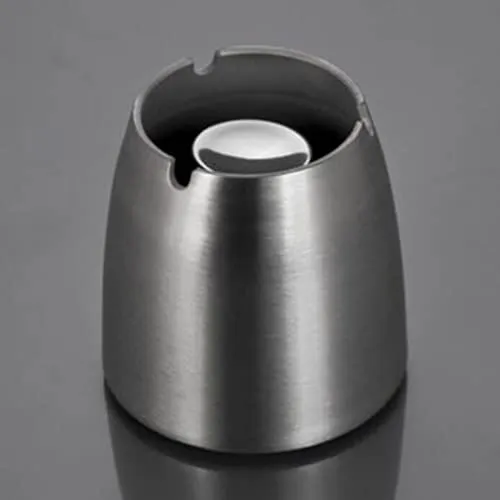 CALANDIS® Stainless Steel Ashtray Tabletop Smoker Cigar Ash Tray Holder Bar Supplies L | 1 Piece Stainless Steel Ashtray
