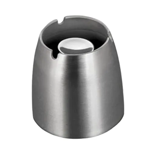 CALANDIS® Stainless Steel Ashtray Tabletop Smoker Cigar Ash Tray Holder Bar Supplies L | 1 Piece Stainless Steel Ashtray