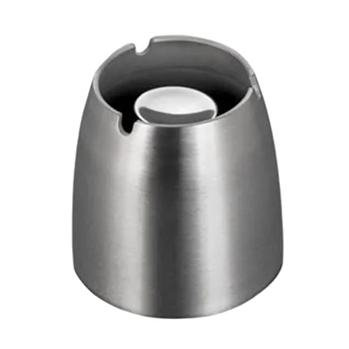 CALANDIS® Stainless Steel Ashtray Tabletop Smoker Cigar Ash Tray Holder Bar Supplies L | 1 Piece Stainless Steel Ashtray