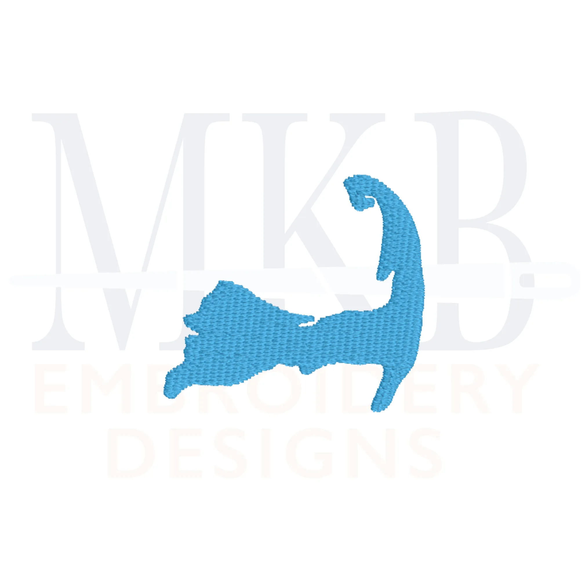 Cape Cod Embroidery Design, Mini Fill Stitch