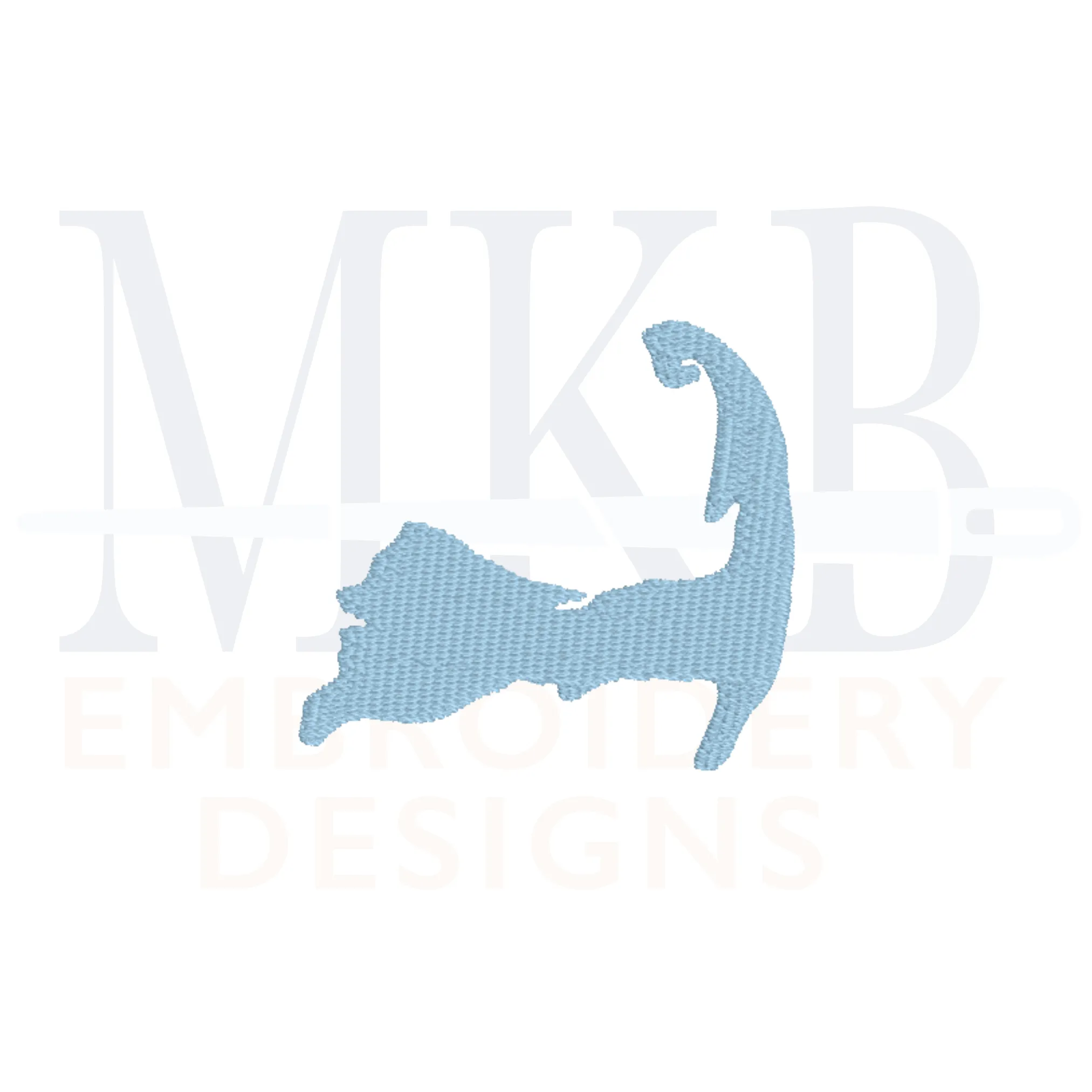 Cape Cod Embroidery Design, Mini Fill Stitch