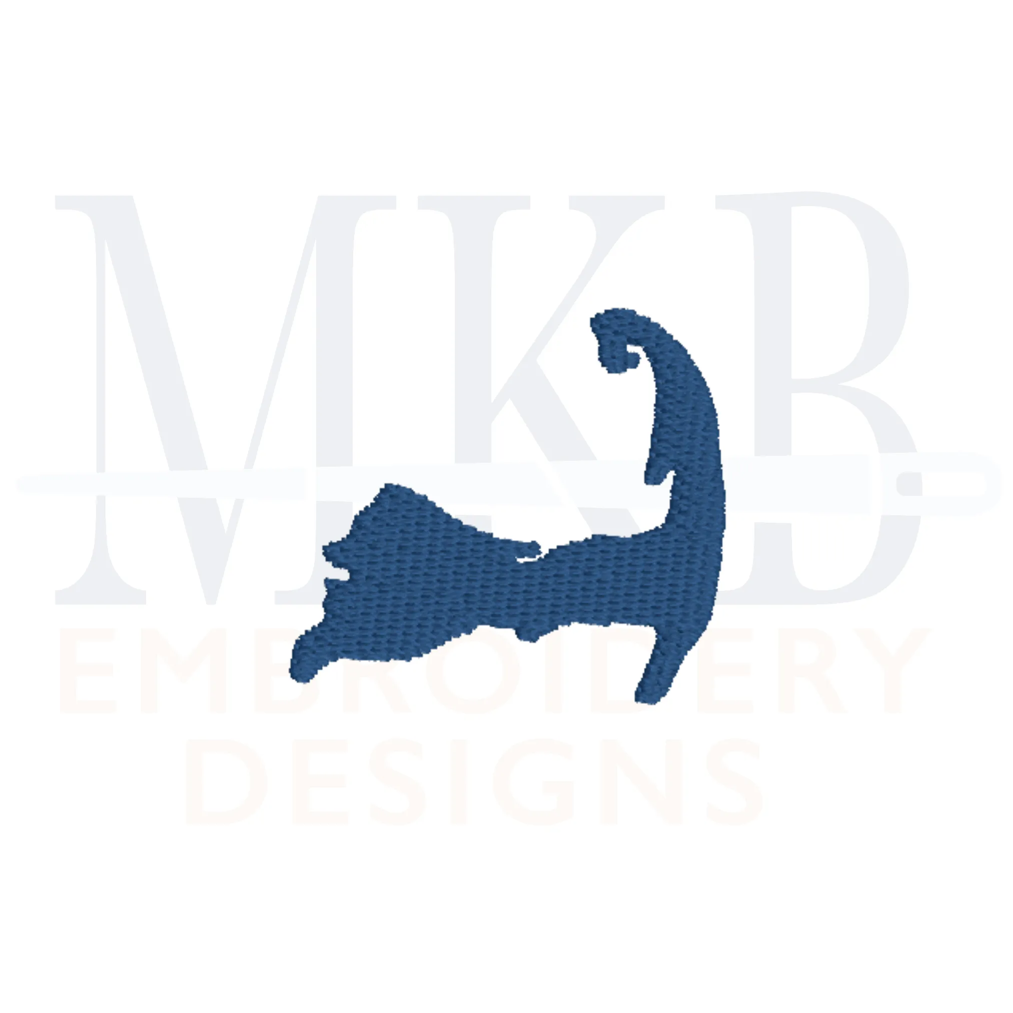 Cape Cod Embroidery Design, Mini Fill Stitch