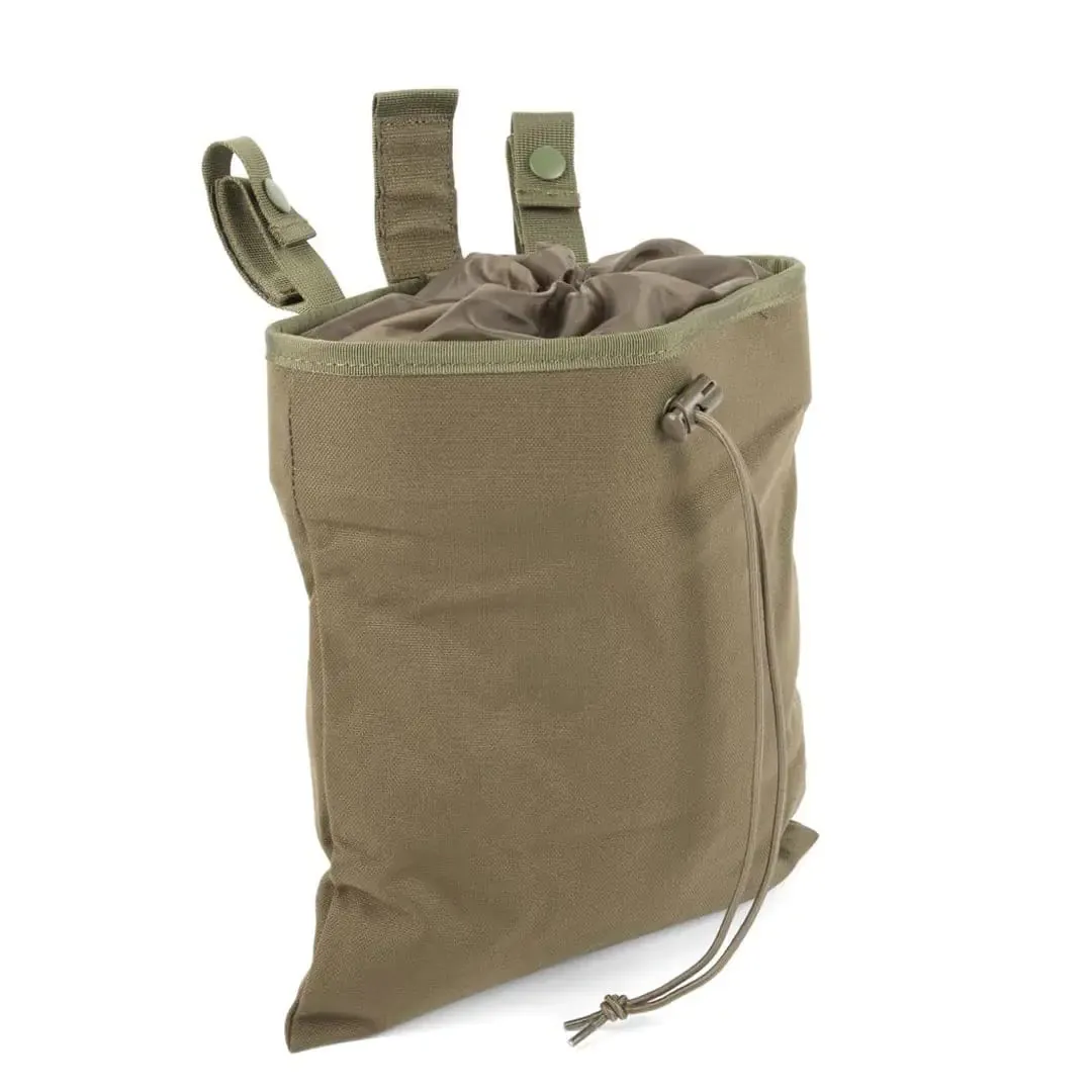 CAT Outdoors MOLLE Dump Pouch Large with Drawstring - Foldable Tactical Mag Dump Pouch for Duty Belt (OD Green)