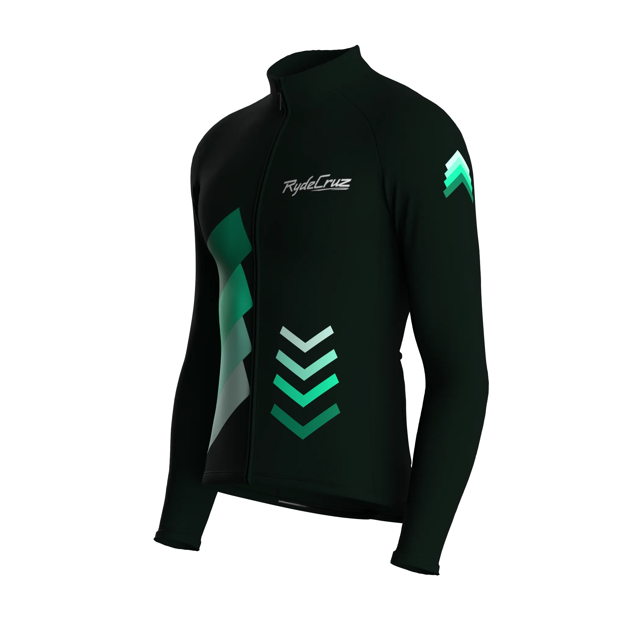 Celestial Grid | Dark Green Male Long Sleeves Jersey