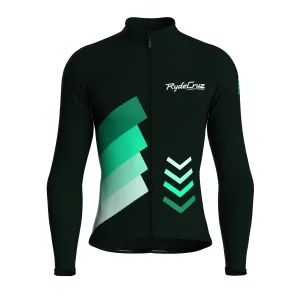Celestial Grid | Dark Green Male Long Sleeves Jersey