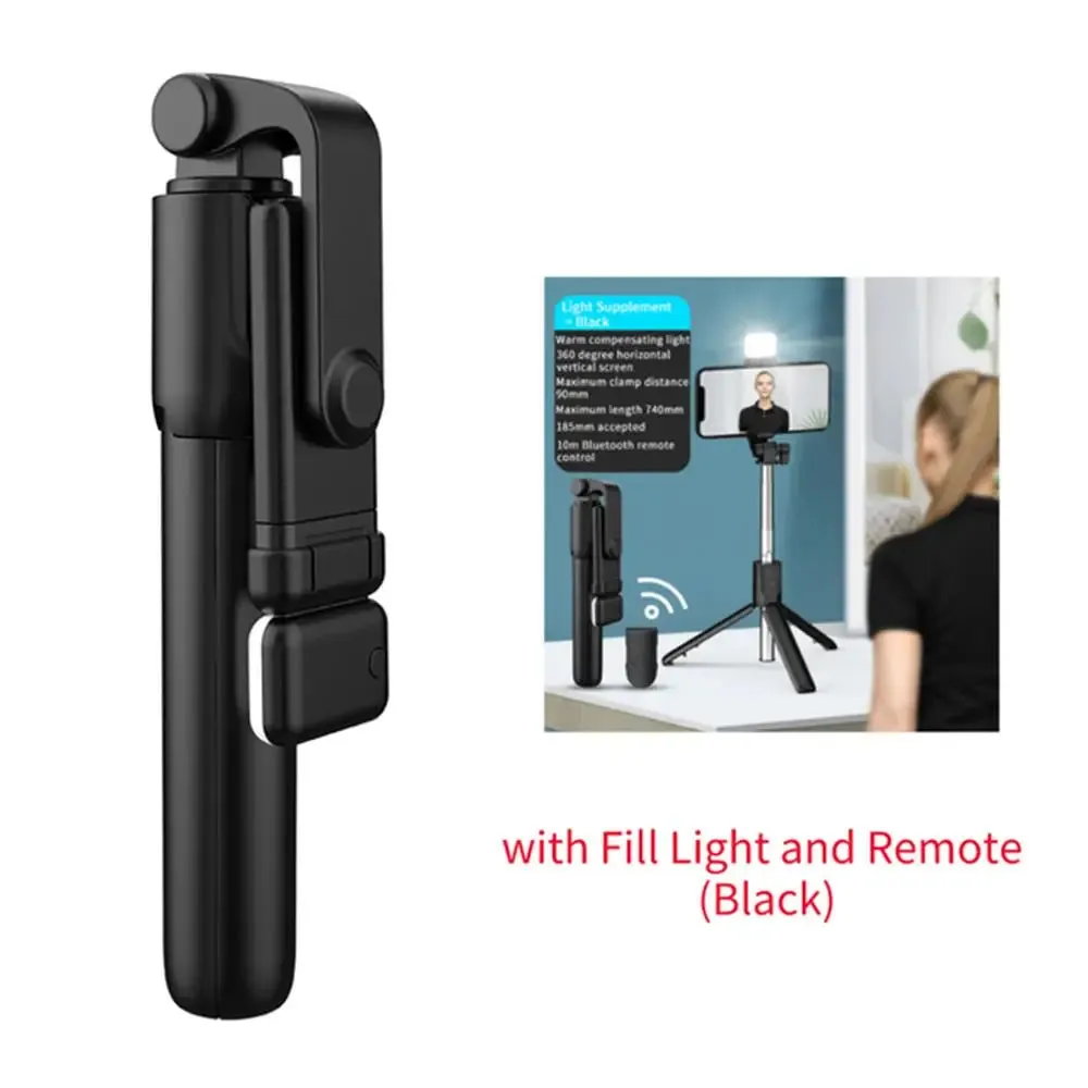 Cell Phone Selfie Stick Tripod with Bluetooth Remote and Wireless Phone Holder Stand
