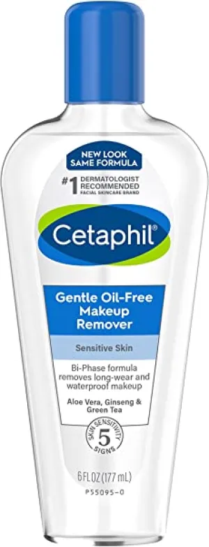 Cetaphil Gentle Waterproof Makeup Remover, 6.0 Fluid Ounce