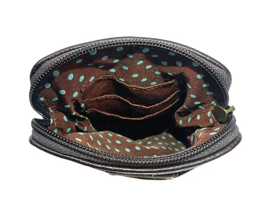 Chala Pawprint Cell Phone Crossbody Gray Stripe