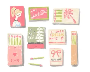 CHARLESTON MATCHBOOK - Art Print