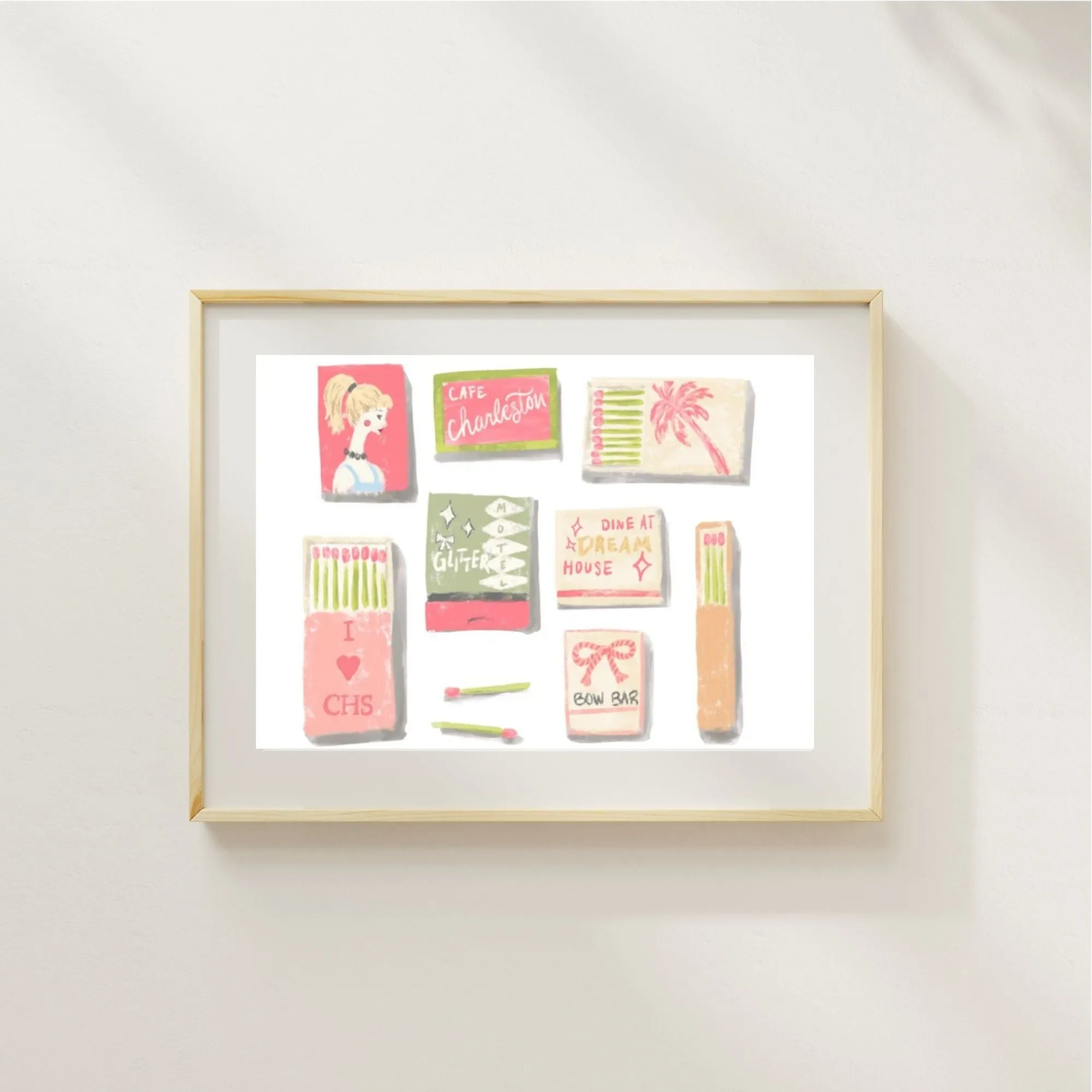 CHARLESTON MATCHBOOK - Art Print