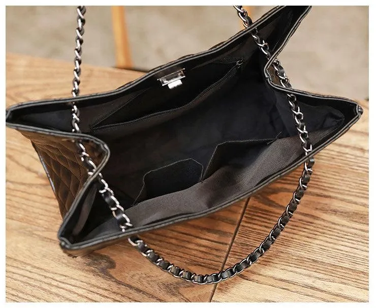 Classical Design Women European Tote Style Handbags Black
