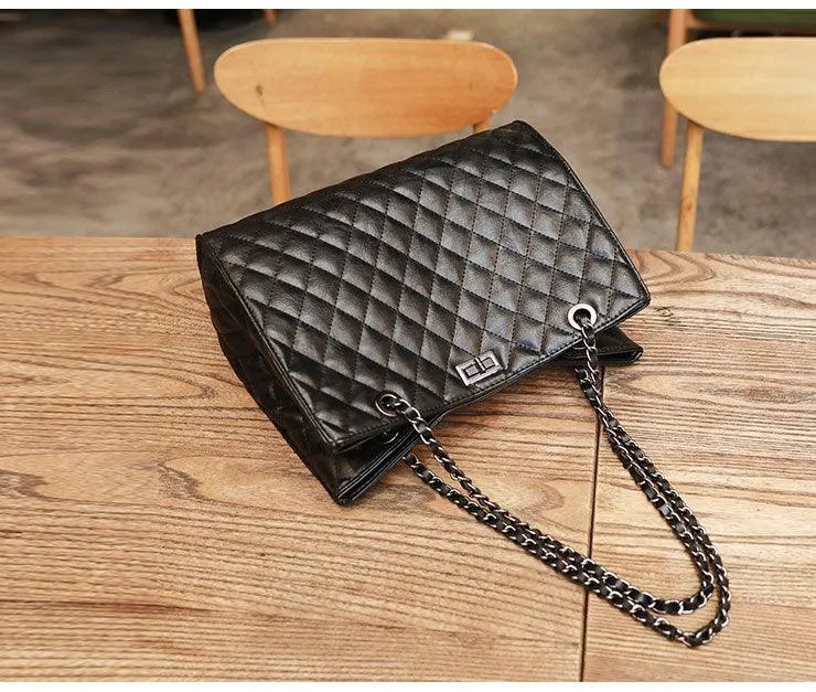 Classical Design Women European Tote Style Handbags Black