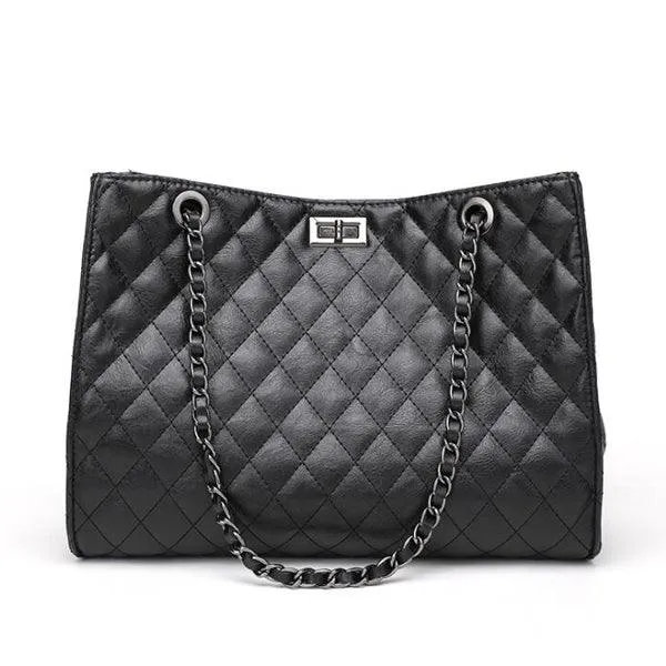 Classical Design Women European Tote Style Handbags Black