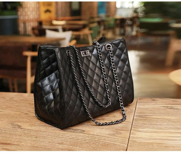 Classical Design Women European Tote Style Handbags Black