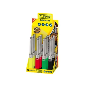 Clipper Tube  Open Display Mixed Colours Lighters - TUB1S000UK