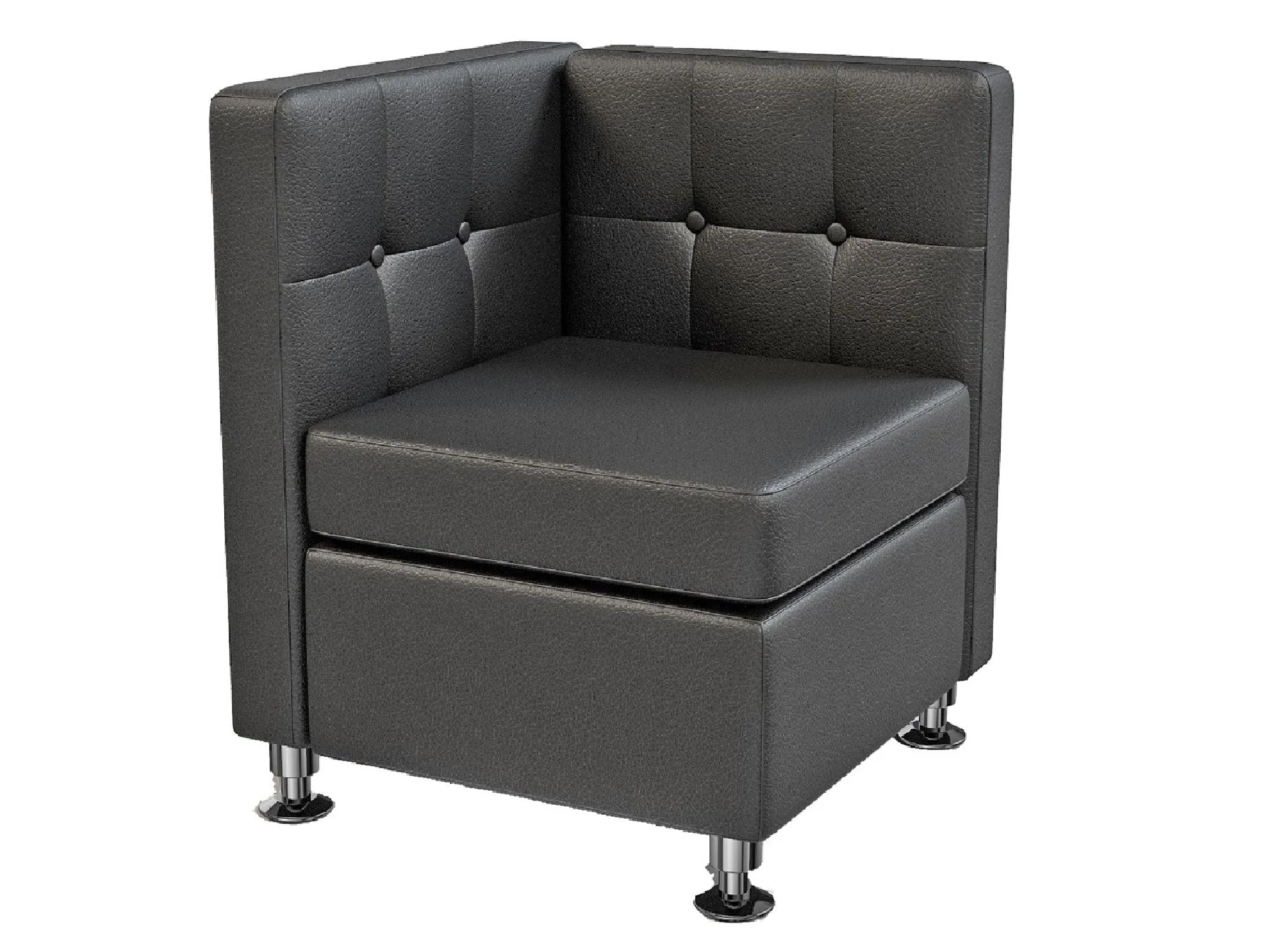 CLUB CORNER SOFA SECTION - BLACK
