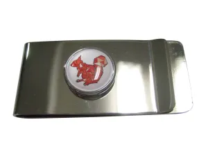Colorful Circular Geometric Squirrel Chipmunk Money Clip
