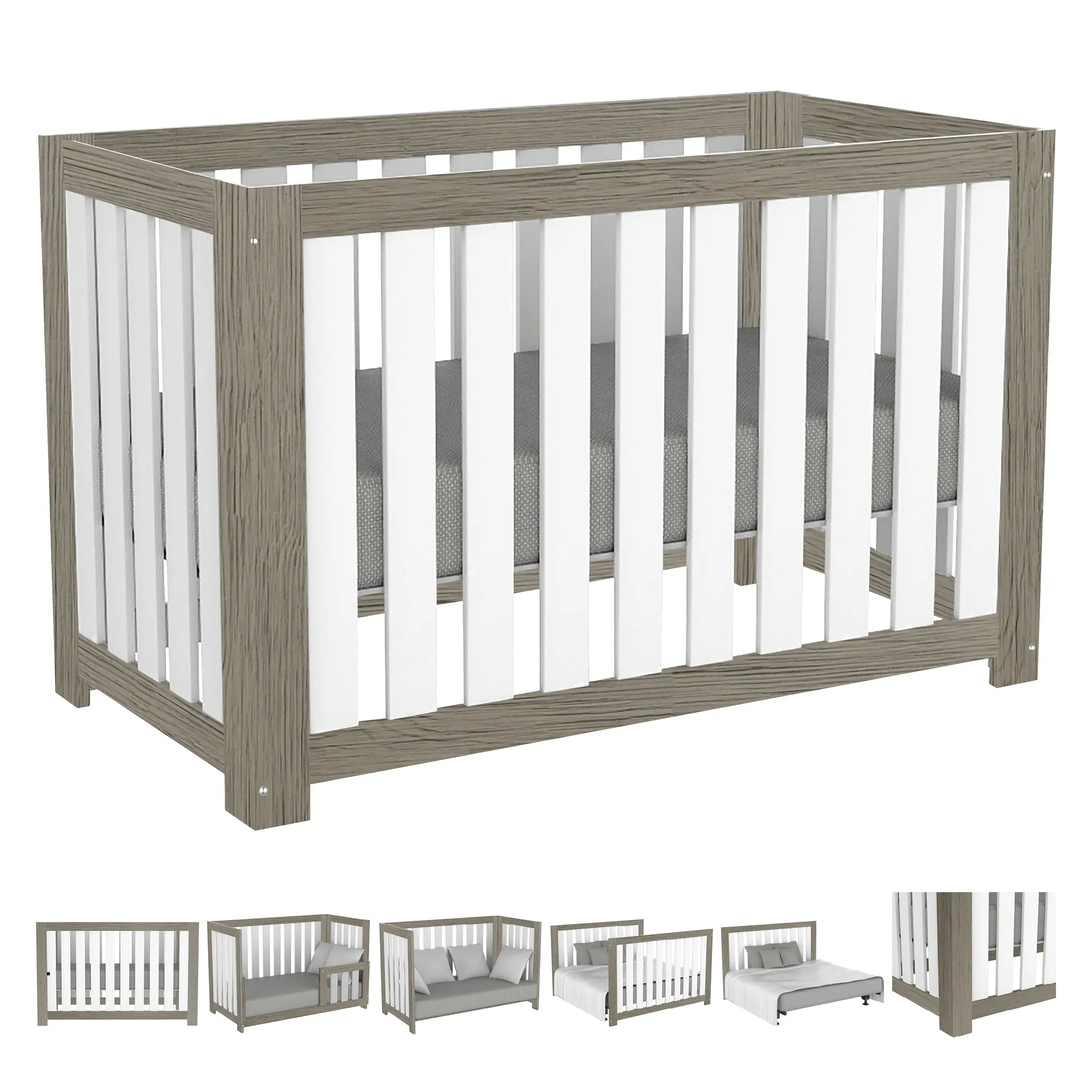 Complete Baby Room Kit: Evenflo Stroller, Convertible Crib, and Mattress